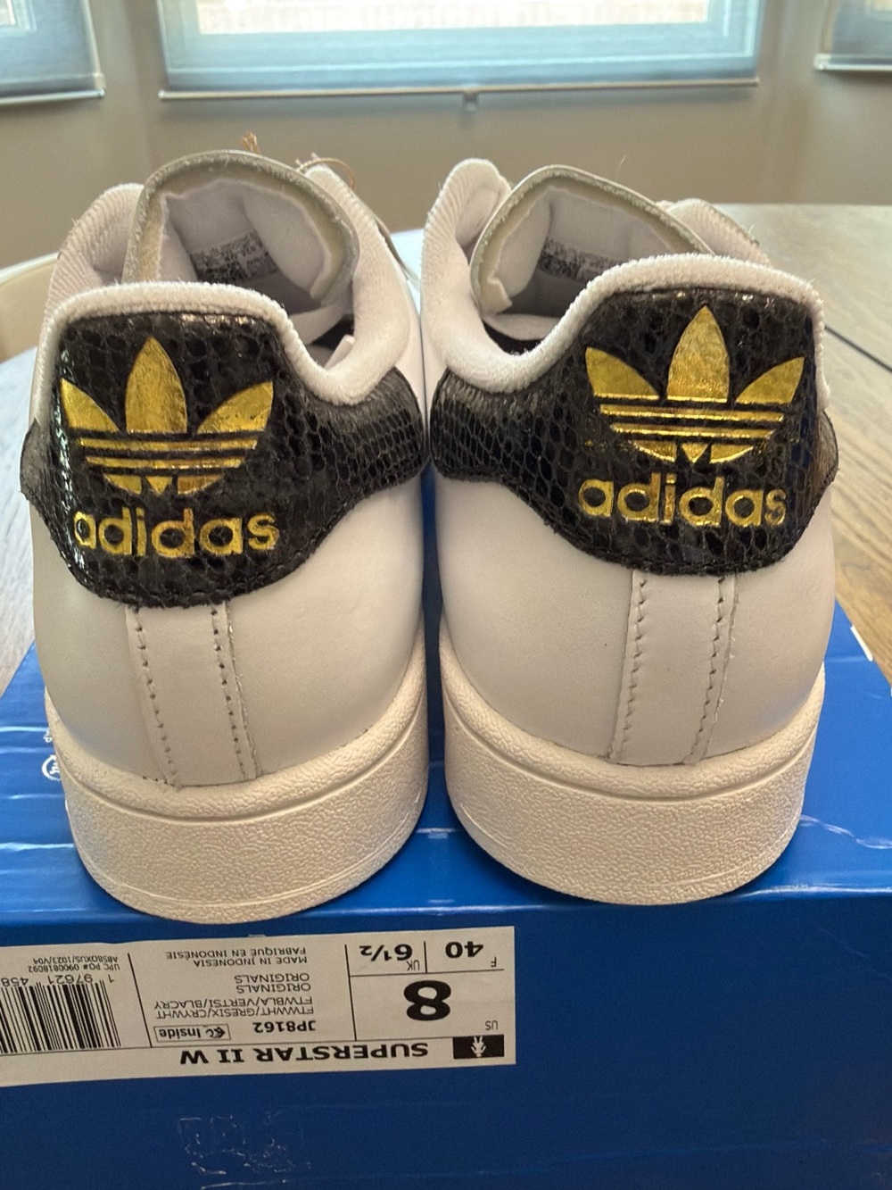 adidas Superstar II Snakeskin Stripes White (Women's) size 8 - Picture 6 of 11